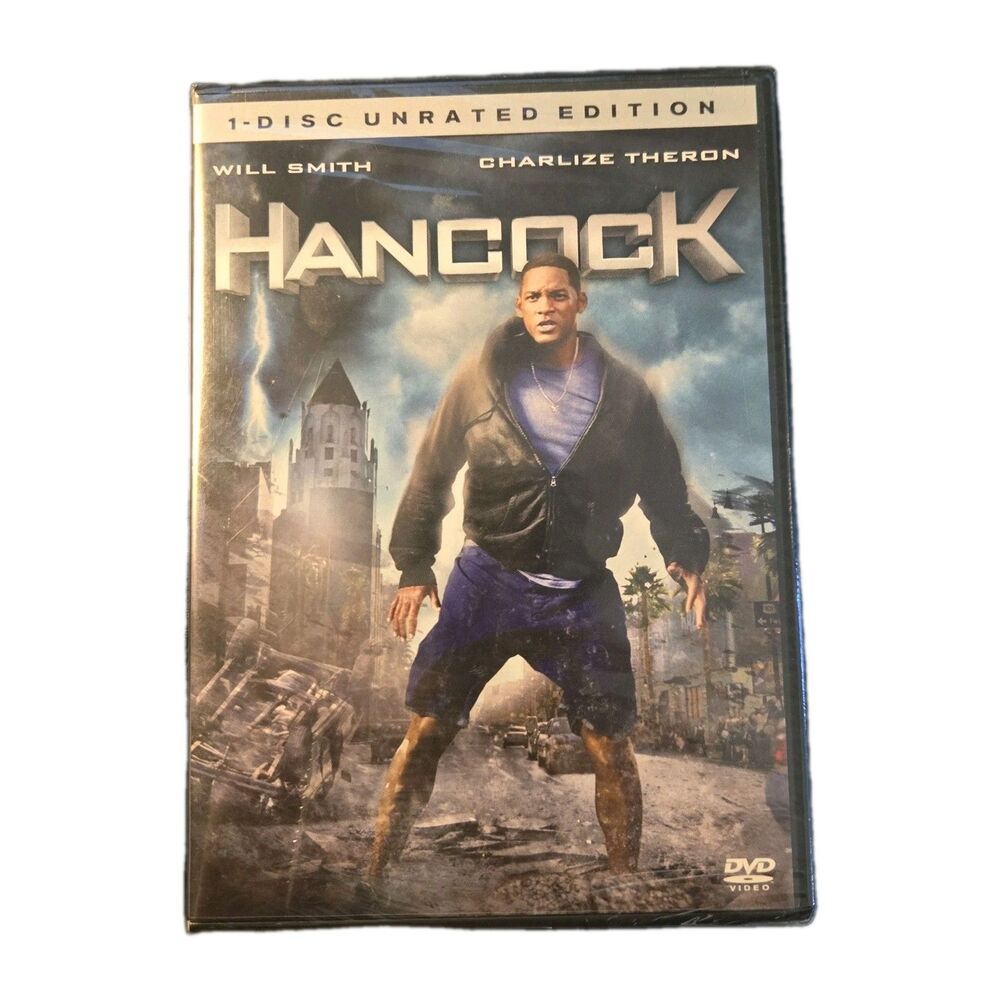 Hancock (DVD, 2008, Unrated Single Disc Version) NEW Sealed Will Smith Movie